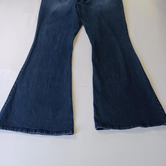 Seven7 Flare Women's Blue Cotton Blend Denim Bootcut Jeans Size 16 (36×32) - Picture 12 of 16